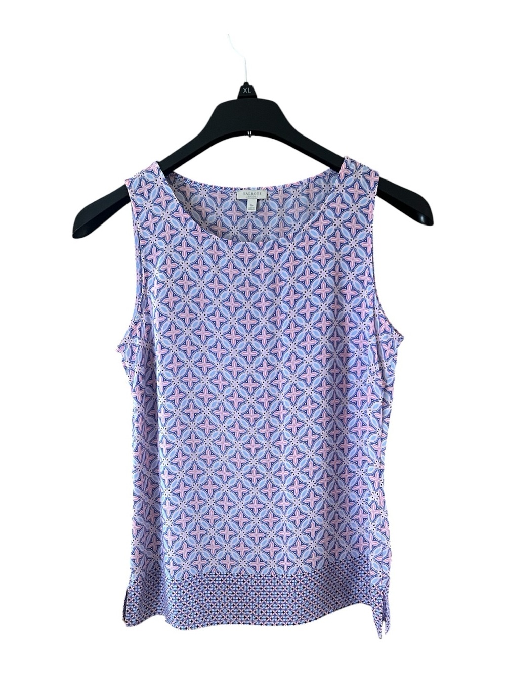 Talbots Patterned Sleeveless Tank Top Lightweight Polyester Size Petite Small